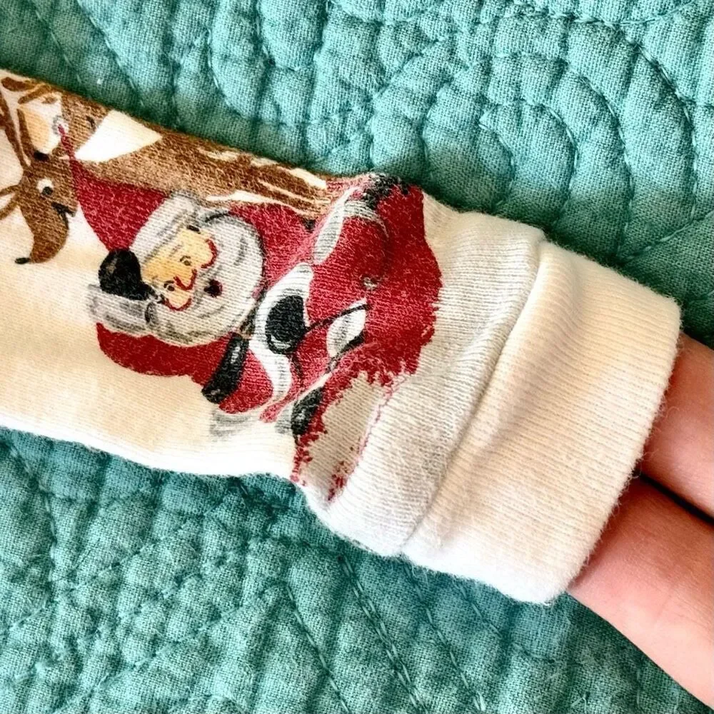 Pottery Barn Kids & Hatley Kids Bundle Christmas Santa Nursery Sleepwear Footsie